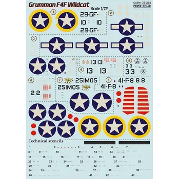 Plastikový model Print Scale 1/72 Grumman F4F Wildcat (wet decals)