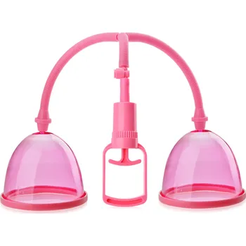 Intimní drogerie RUČNÍ PUMPIČKA NA PRSA, DVA CYLINDRY, VELKÁ PRSA, VZPŘÍMENÉ, TVRDÉ BRA