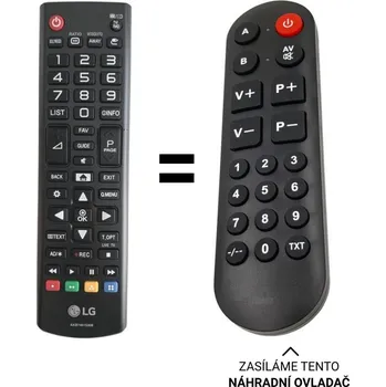 Dálkový ovladač LG AKB74915308 náhradní dálkový ovladač pro seniory