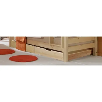 Úložný prostor k poschoďové posteli - přírodní