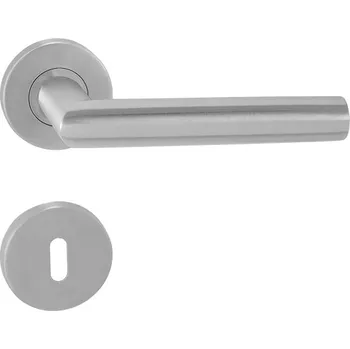 Dveřní kování klika MP - ELIPSE - R Provedení: klika/klika na rozetách (bez spodní rozety), Povrch: BN - broušená nerez 8584138405767