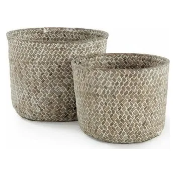 Úložný box Compactor Set 2 ks pletených košíků Compactor MIKA, malý 14 x 11 cm, velký 16 x 12 cm, béžový, béžová