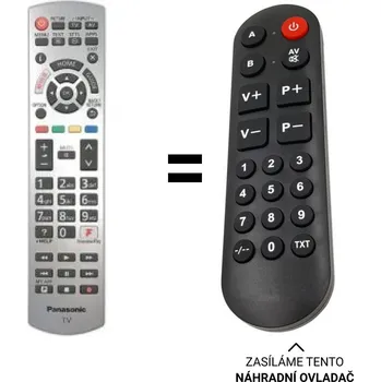 Dálkový ovladač Panasonic N2QAYB001179 náhradní dálkový ovladač pro seniory