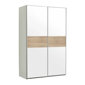 Šatní skříň Forte Ohio bílá/dub sonoma