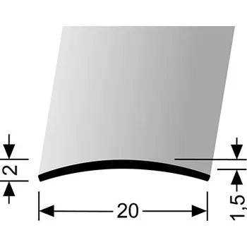 přechodová lišta Přechodová lišta 20 mm - oblá | Küberit 458 U Provedení: stříbro F4, Délka (cm): 100 21158041