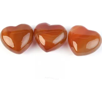 Přírodní kámen Karneol srdce do ruky 45mm