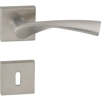 Dveřní kování klika TI - TORNÁDO - HR 3031Q Provedení: kl./kl. na rozetách (bez spodní rozety), Povrch: BN - broušená nerez (16) 8584138331653