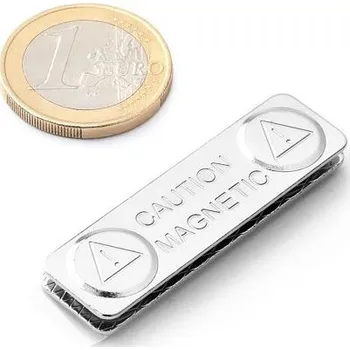 Dekorativní magnet Magnetická jmenovka obdélníková, kov + magnet
