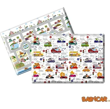 Hračka pro kojence LALALU oboustranná hrací podložka PREMIUM L Small Town