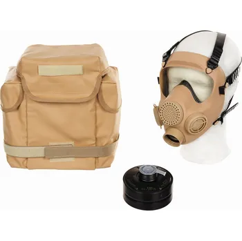 Plynová maska Armáda Polská MP5 Kompletní maska s filtrem a brašnou Desert velikost 3