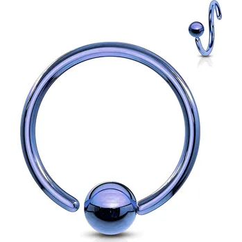 Piercing Šperky4U Piercing - kruh modrý - K1002B-12083