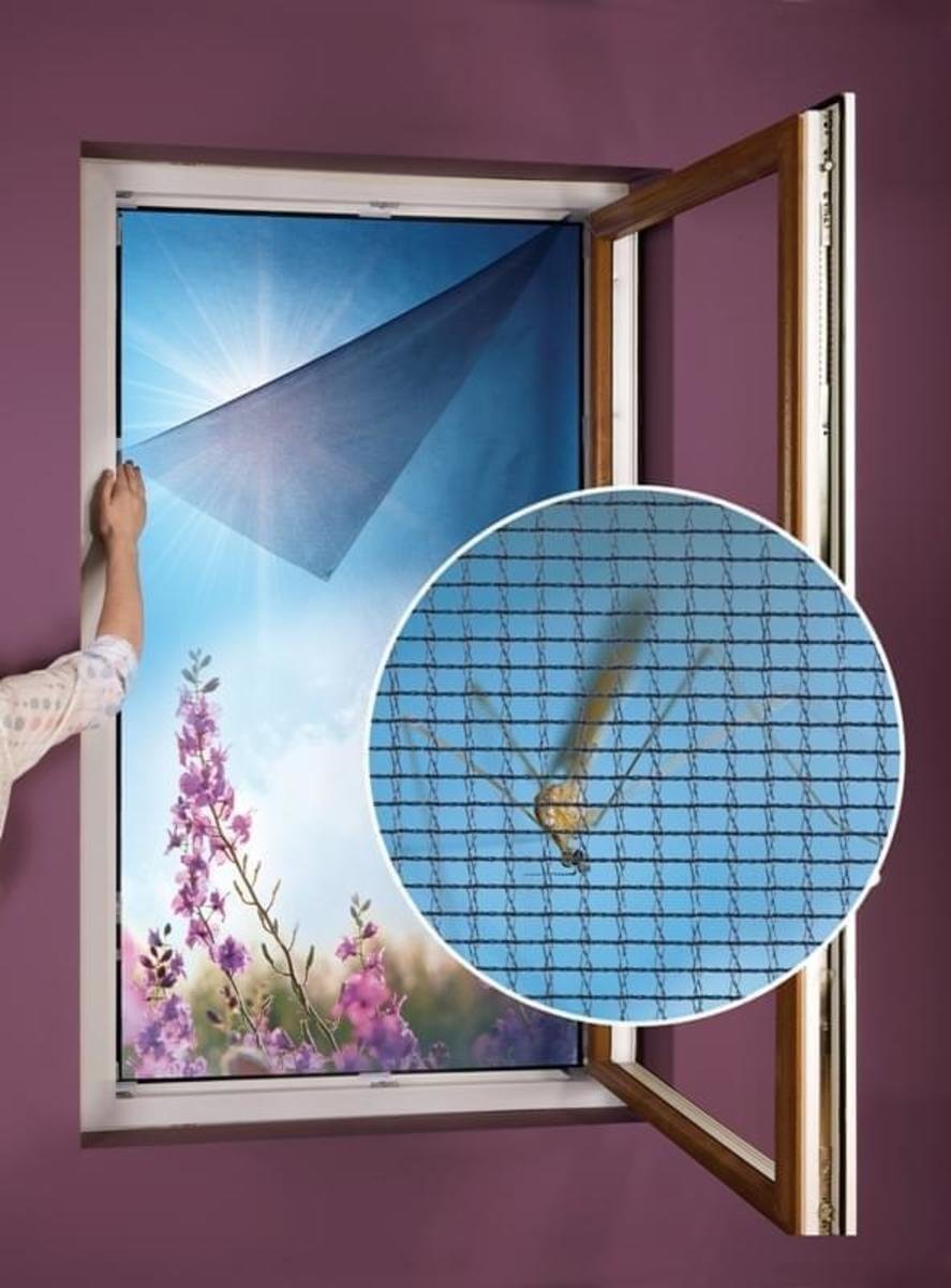 Síť do okna proti hmyzu a pylu, 130 x 150 cm