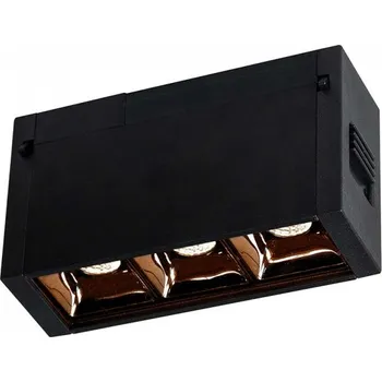 Svítilna LED magnetické kolejnicové svítilna, 3x1W (240lm), 24V, černá Neutrální bílá