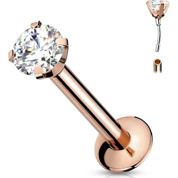 Piercing Šperky4U Piercing do brady - zirkon - LB1086-1008-RD