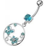 Šperky4U Stříbrný piercing do pupíku - BP01005-Q