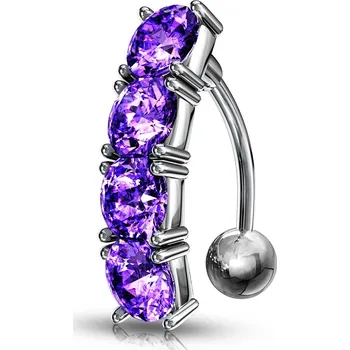 Piercing Šperky4U Piercing do pupíku s kamínky - WP01075-A