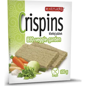 Extrudo Veggie Garden křehký plátek Bio 100 g Trvanlivě pečivo Extrudo Veggie Garden křehký plátek Bio 100 g