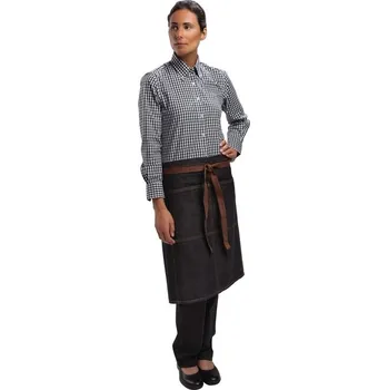 Kuchyňská zástěra Chef Works kuchařská zástěra Memphis Bistro Barva: Černá