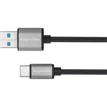 Datový kabel Kabel KRUGER & MATZ KM1244 Basic USB 3.0/USB-C 1m Black