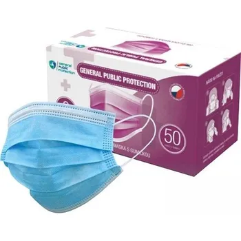 Rouška 3-vrstvá jednorázová s certifikací, balení 10 ks