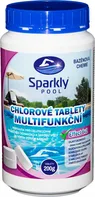 Sparkly POOL Chlorové tablety do bazénu 6v1 multifunkční 200g