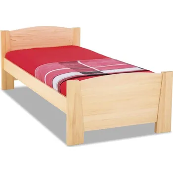 Postel Krajča Jednolůžková postel z masivu Wiky 90 x 200 cm Povrchová úprava dřeva: Bezbarvý lak PUR, Druh dřeva: Borovice