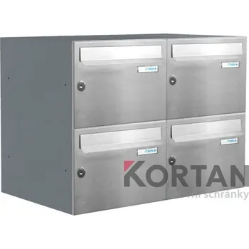 Poštovní schránka Poštovní schránka B-21 - na stěnu - NEREZ / šedá