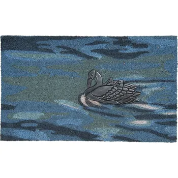 Rohožka Modrá rohožka před dveře s labutěmi - 75*45*2 cm