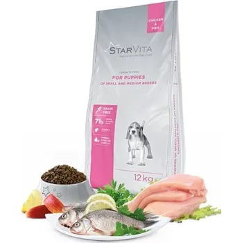 Krmivo pro psa Starvita For Puppies Of Small And Medium Breeds Chicken/Fish 12 kg
