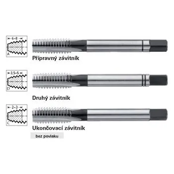 Závitořezný nástroj Sada ručních závitníků Format DIN352 HSS-Co5 typ INOX - M10 x 1,5