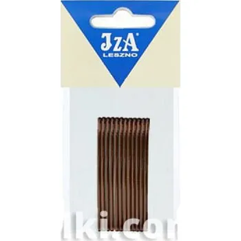 ​Spona do vlasů hladká s kuličkami, barva hnědá VÝPRODEJ: 7 cm, 12 ks