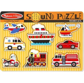 Melissa & Doug Dřevěné puzzle se zvuky
