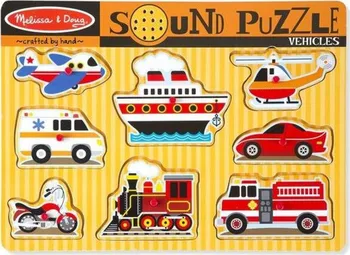 Melissa & Doug Dřevěné puzzle se zvuky