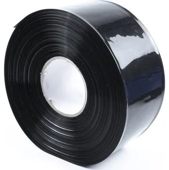 Stavební fólie Černá smršťovací PVC fólie 2:1 šíře 80mm, průměr 49mm