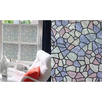 Okenní dekorace PATIFIX | samolepicí okenní fólie na sklo 11-2265 | šíře 45 cm | růžovofialová MOZAIKA + Samolepicí tapeta růžovofialová mozaika na okno a sklo (metráž) PATIFIX 11-2265 v šíři 45 cm
