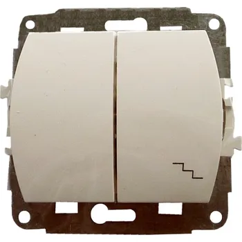 vypínač KARLIK Schodištový vypínač podsvícený béžový