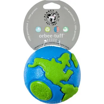 Hračka pro psa Planet Dog Orbee-Tuff® Ball Zeměkoule modro/zelená L 11cm
