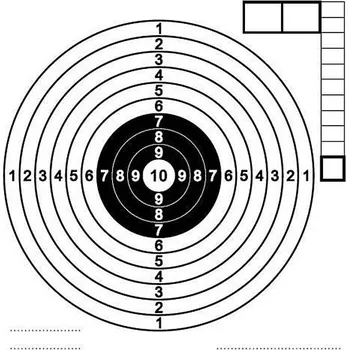 Terč na sportovní střelbu Mountain Ghost® Terč papírový vzduchovkový 14x14cm Varianta: 10ks