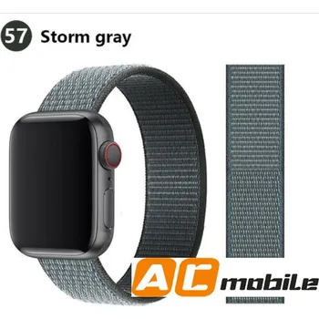 Nylonový Pásek Pro Apple Watch 38/40/41 Mm Možnosti: Storm Gray