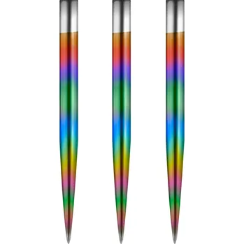 Příslušenství pro šipky Mission Kovové hroty Glide - Rainbow - 32 mm