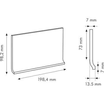 Dlažba IN Azzurro Cod. I RAL 2208010 - sokl s požlábkem 10x20 modrá matná 0011I36