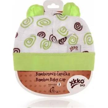 Dětská móda Kikko Bambusová dětská čepička vel. 2 (36-38cm) Lime Spirals, vel. 2