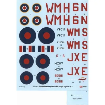 Plastikový model Eduard 1/72 Night Fighters Pt.1 - Czechoslovakian pilot in RAF