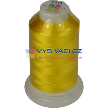 Nit vyšívací nit žlutá C010 návin 1000m viskóza nitě - počet kusů: 1 kón návin 1000m 36,30 Kč s DPH za kón při nákupu balení 10 kusů
