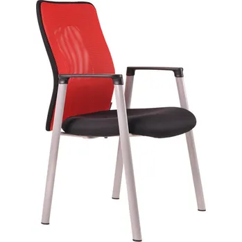 Ergonomická jednací židle OfficePro Calypso Meeting červená 5 barev