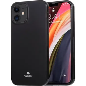 Goospery lesklý kryt z měkkého plastu pro iPhone 12 mini - černý