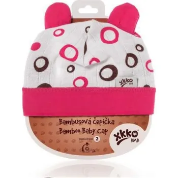 Kojenecká čepice Kikko Bambusová dětská čepička vel. 3 (40-42cm) Magenta Bubbles, vel. 3