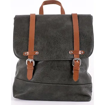 Velký městský tmavězelený batoh David Jones 6443-2 s obsahem 12l