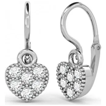 Náušnice Couple, Dětské náušnice Miky, bílé zlato se zirkony, 585-66-3-0274.1B00.0.00.001.14