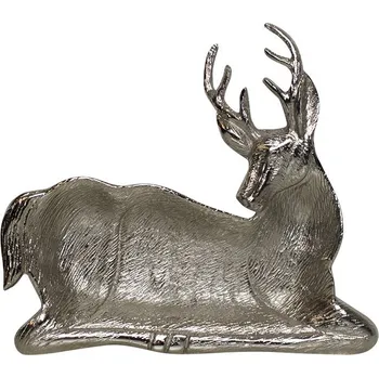 Stříbrná kovová mísa ve tvaru jelena - 21*21,5*1,5cm